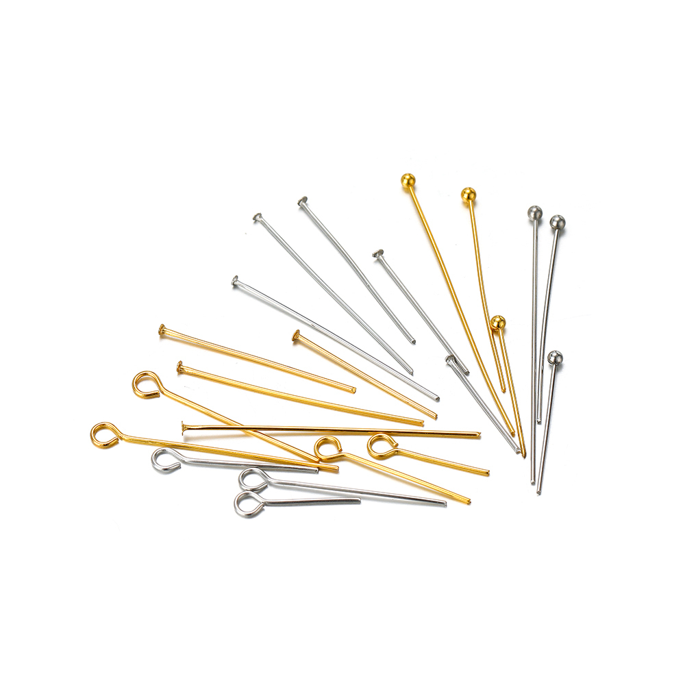 100/50pcs Stainless Steel Eye  - Jewelry Making Head Pins recension och pris