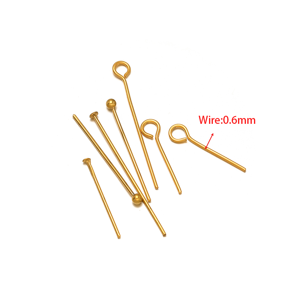 100/50pcs Stainless Steel Eye  - Jewelry Making Head Pins recension och pris