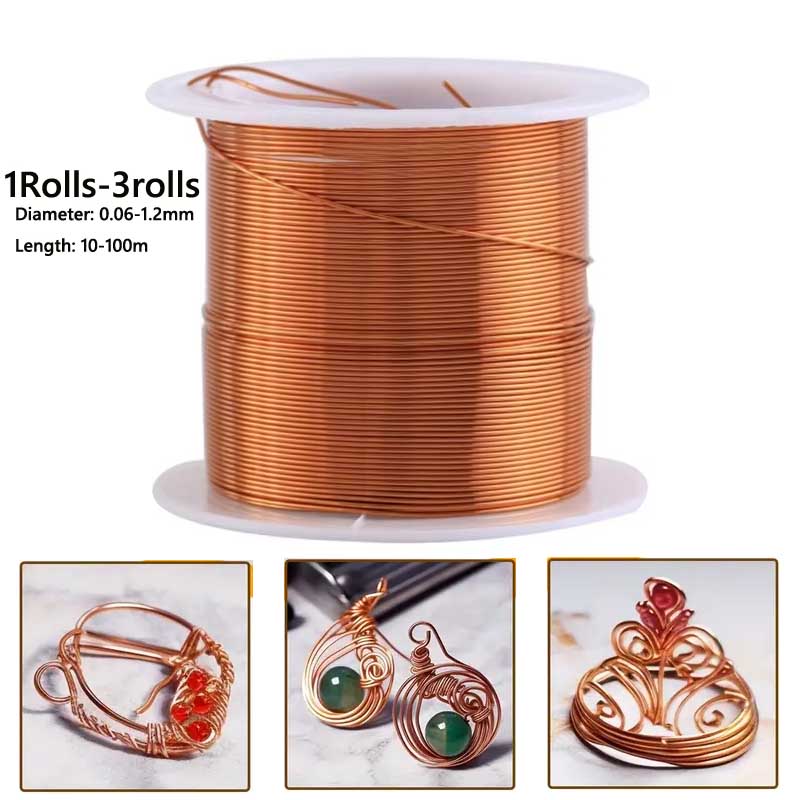 1-3Roll  Soft Copper Wire for  - Jewelry Making Yarn recension och pris