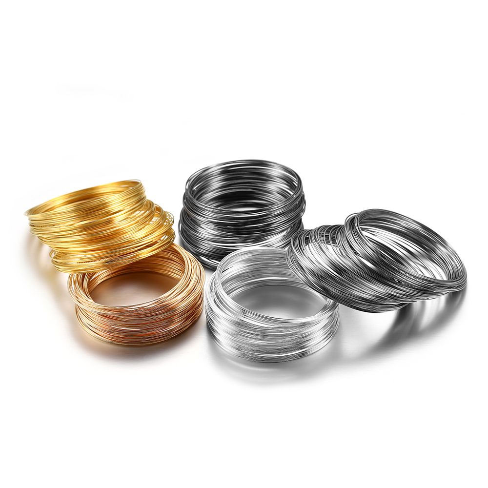100 Loops/lot 0.6mm Silver Gol - Jewelry Making Yarn recension och pris
