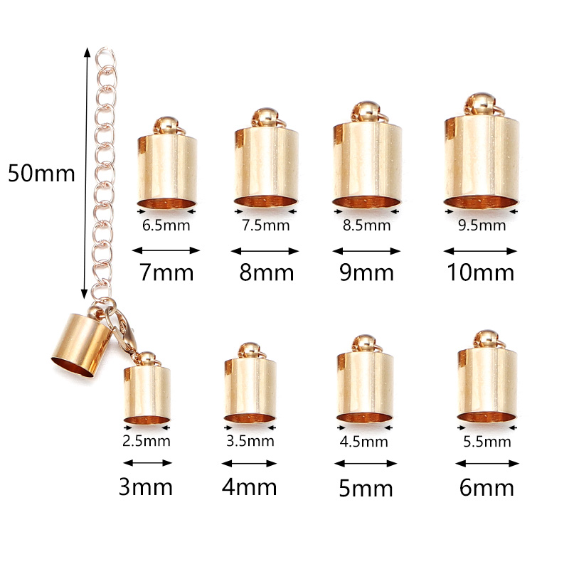 10Sets Leather Cord End Caps W - Jewelry Making Chain recension och pris