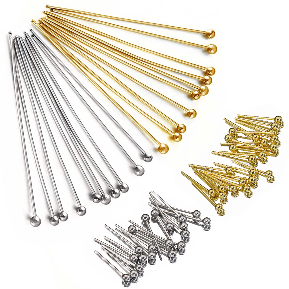 50Pcs/lot 12 14 16 20 25 30 35 - Jewelry Making Head Pins recension och pris