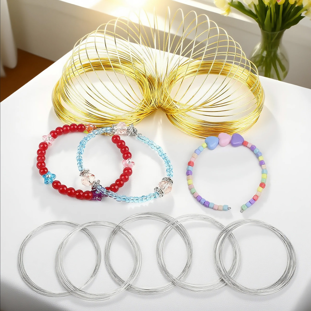 0.6mm Stainless Steel Memory W - Jewelry Making Gold Wire recension och pris