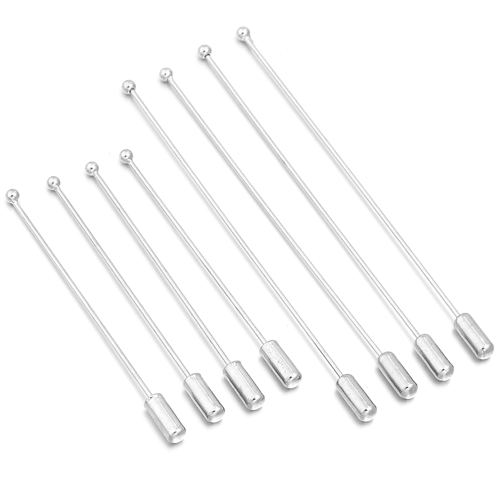 10pcs/lot 60/90cm Rhodium Colo - Jewelry Making Head Pins recension och pris