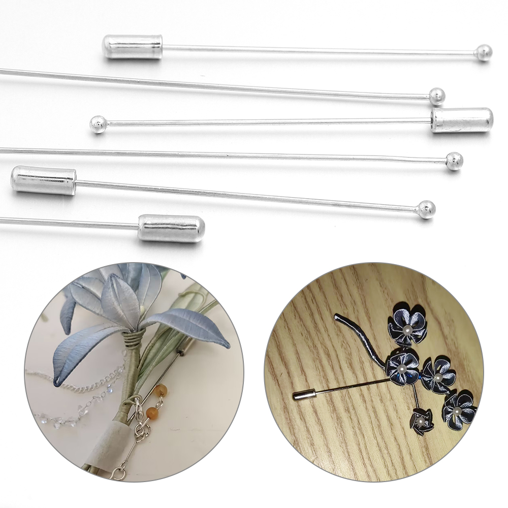 10pcs/lot 60/90cm Rhodium Colo - Jewelry Making Head Pins recension och pris