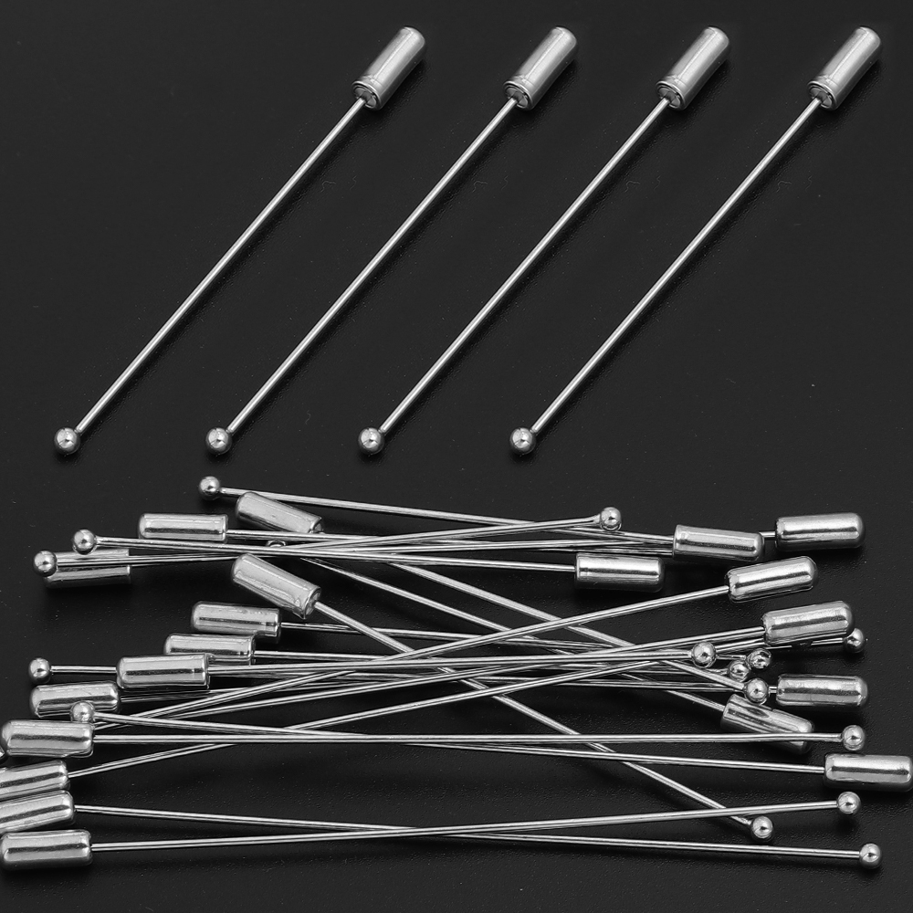 10pcs/lot 60/90cm Rhodium Colo - Jewelry Making Head Pins recension och pris