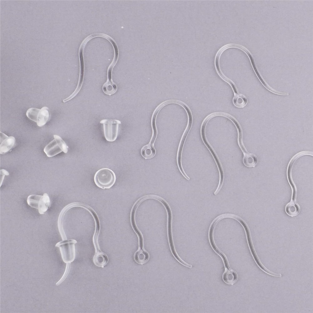 40pcs Clear Plastic Earring Ho - Jewelry Making Yarn recension och pris
