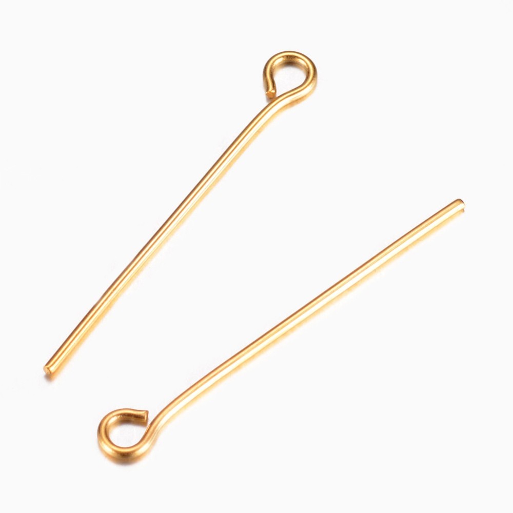 20Pcs Golden Stainless Steel E - Jewelry Making Head Pins recension och pris
