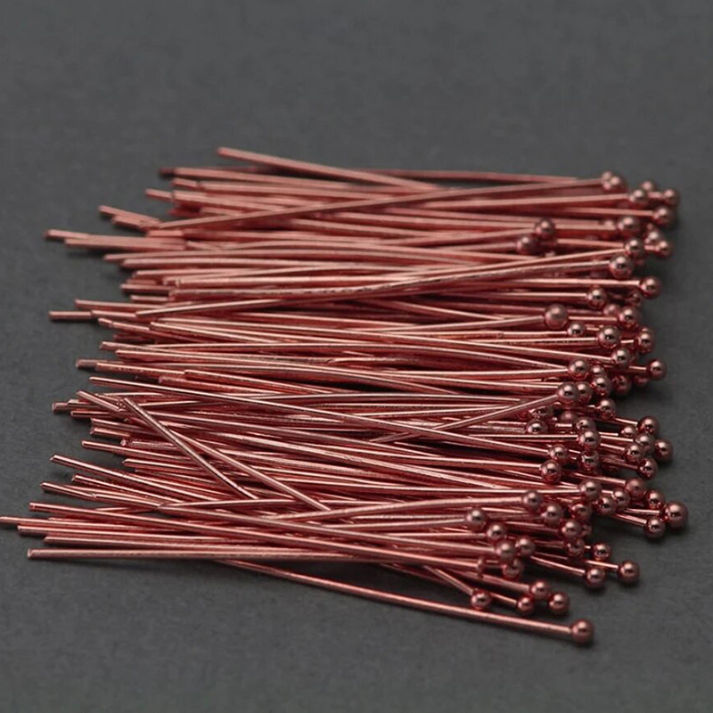 14K Rose Gold Filled Ball Head - Jewelry Making Head Pins recension och pris