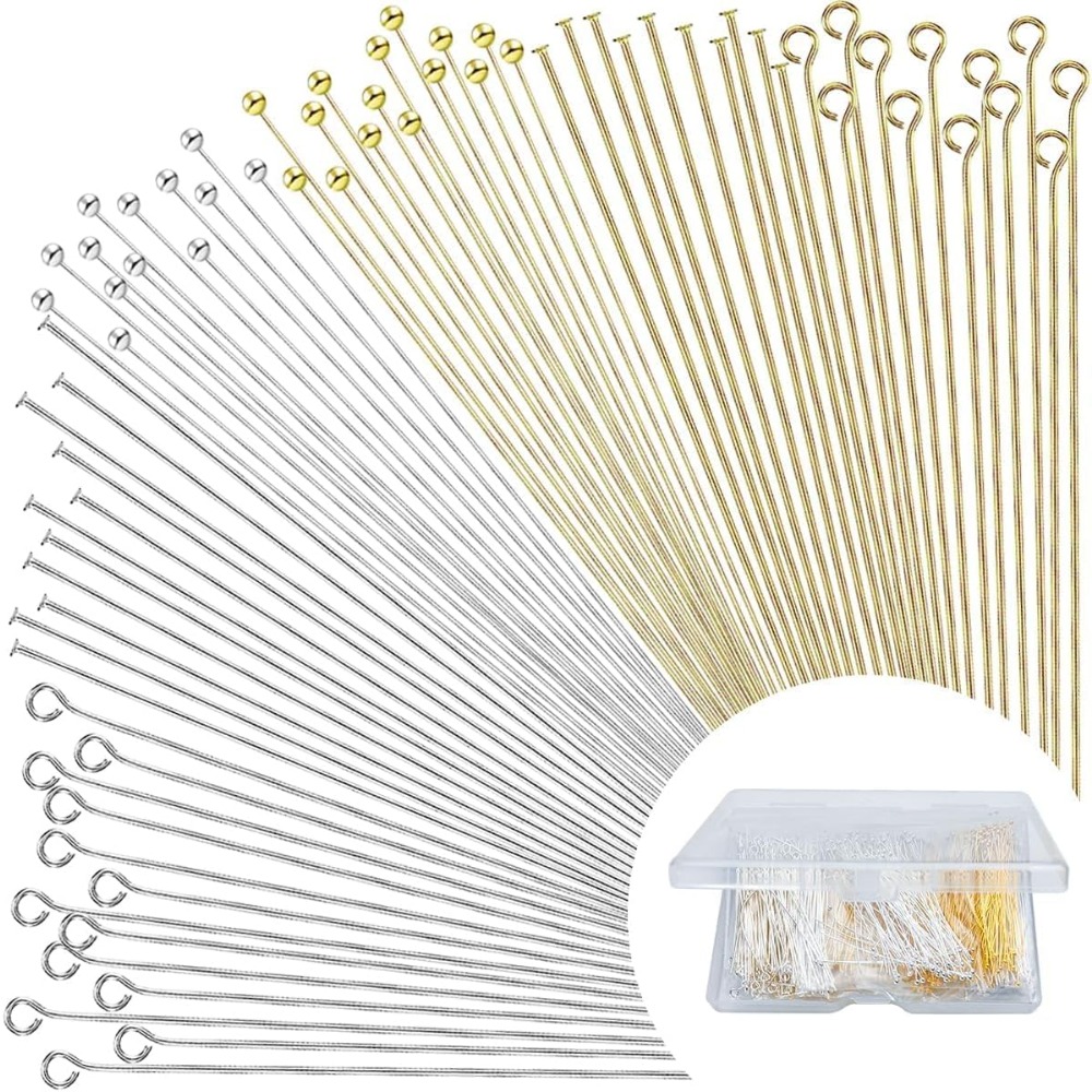 600pcs Flat Head Eye Bead Pins - Jewelry Making Head Pins recension och pris