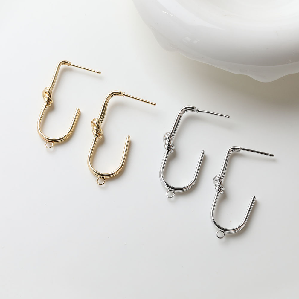 2PCS Dainty U-shaped Knotted E - Jewelry Making Knots recension och pris